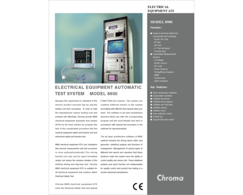 Datasheet | C8900 Electrical Equipment Test System