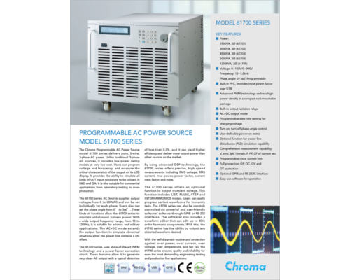 Datasheet | 3-Phase Programmable AC Source – 61700