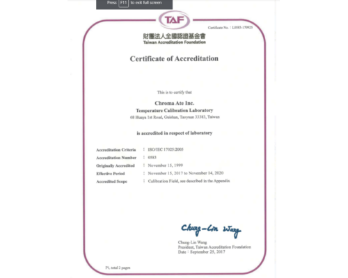 TAF-Temperature Calibration