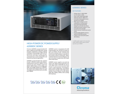 Datasheet | 62000DC DC power supply