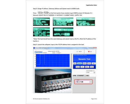 63600 DC Load Ethernet Connection