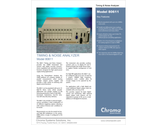 Datasheet | Timing Noise Analyzer 80611