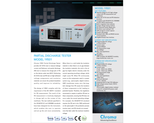 Datasheet | Partial Discharge Tester – 19501