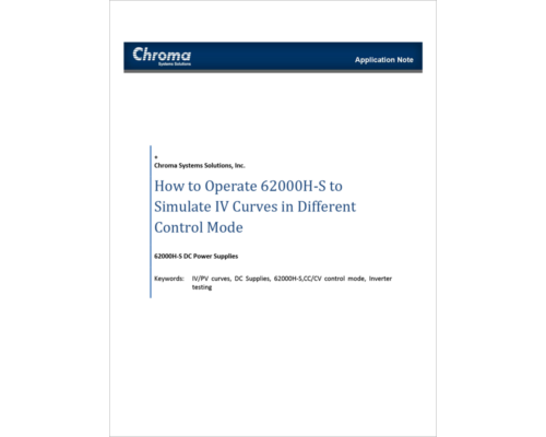 62000H IV Curve Simulation