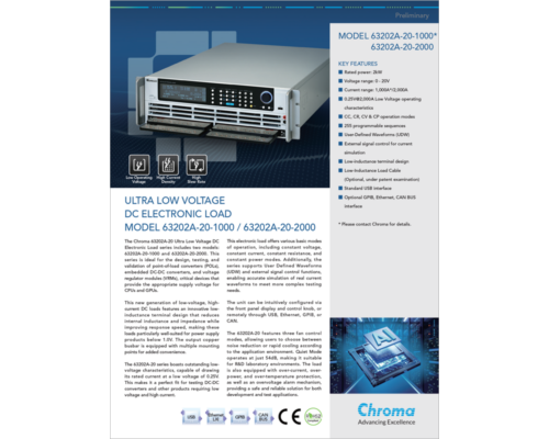 Datasheet | Ultra-Low Voltage DC Electronic Load